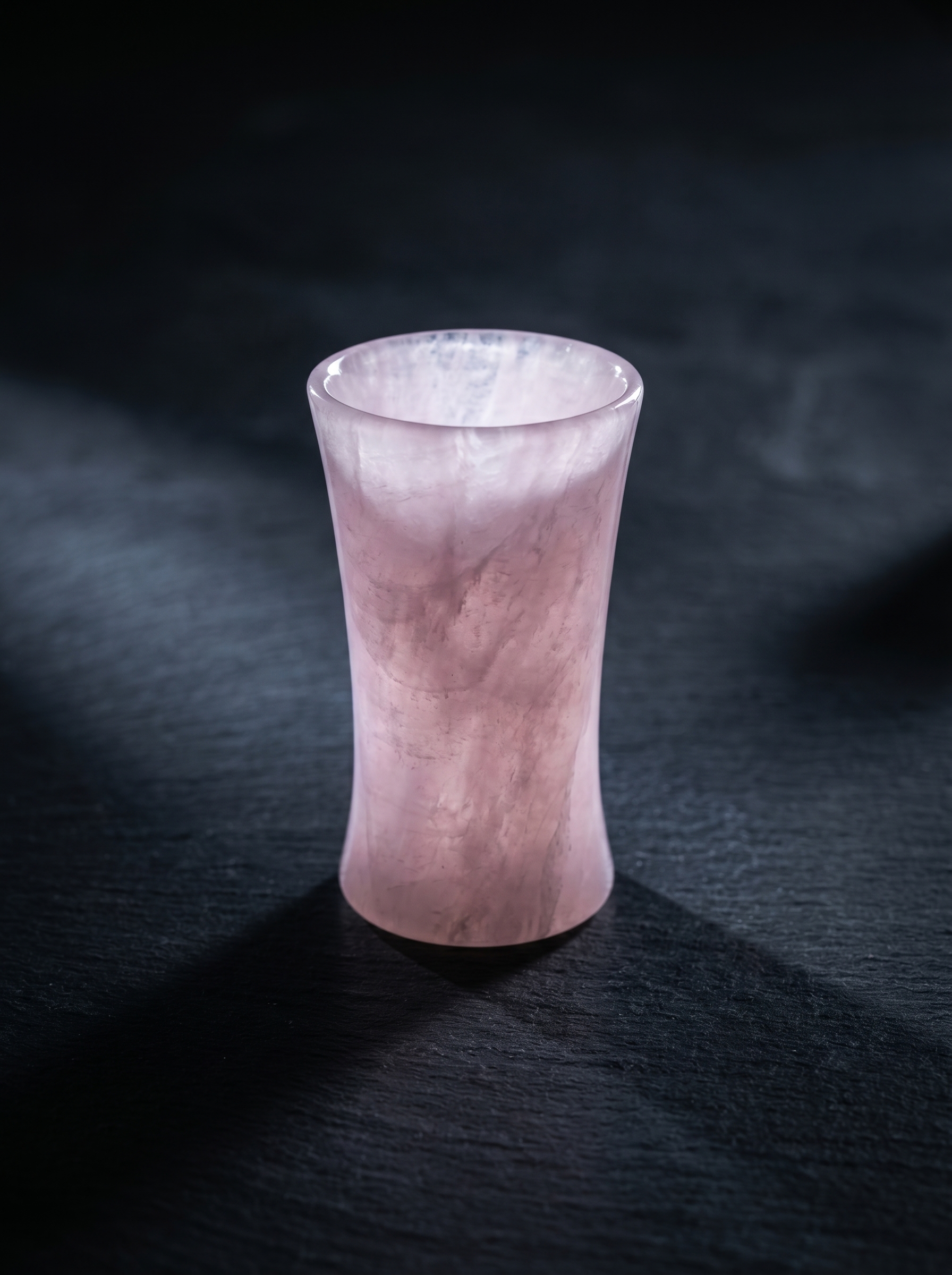 Pink onyx color stone cup